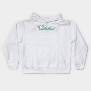 Telluride Colorado Resort Retro Lettering Kids Hoodie